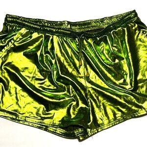 Metallic Green Women's Shorts